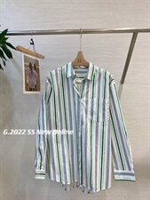 新款条纹衬衫均码4色，女装衬衫，G