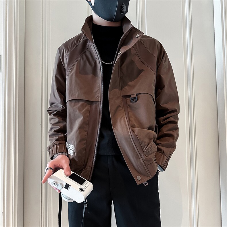 高级感痞帅炸街男立领夹克外套社会小伙店主风301C-JK16-P98控138,男装夹克,星座301C（原B323）