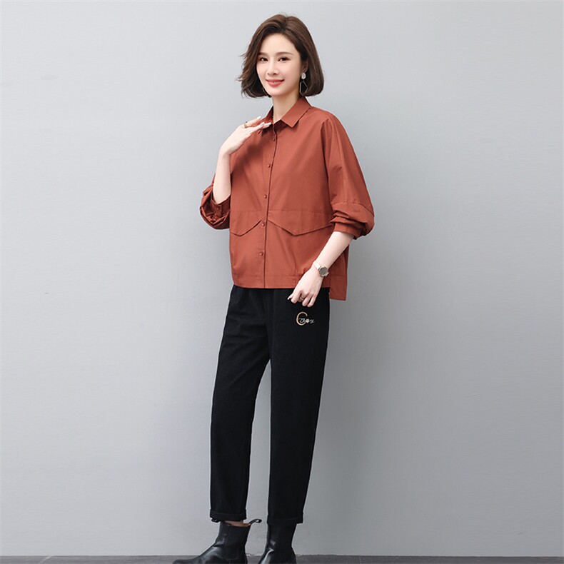 2023春装套装女宽松显瘦2023年新款潮纯色两件套装,女装套装/套裙,独衣靓