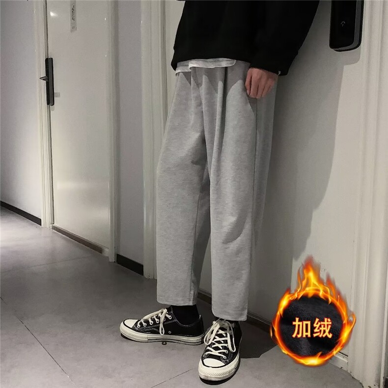 男秋季新款港风加绒休闲裤WK181P32,男装休闲裤,星座1116-2