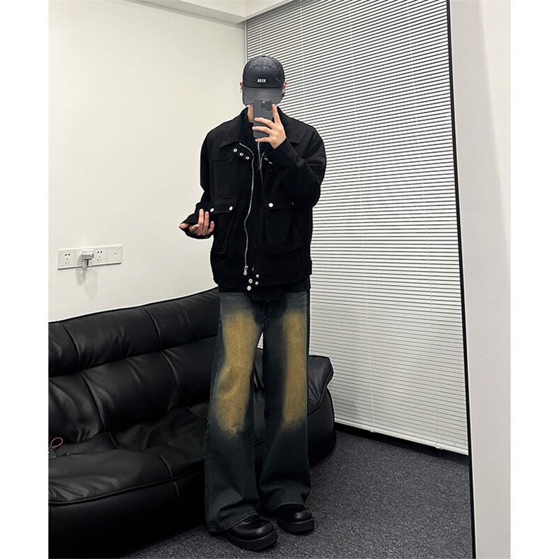 oversize裤子水洗蓝阔腿直筒牛仔裤杭州盗图必究！,男装牛仔裤,星座310A-4