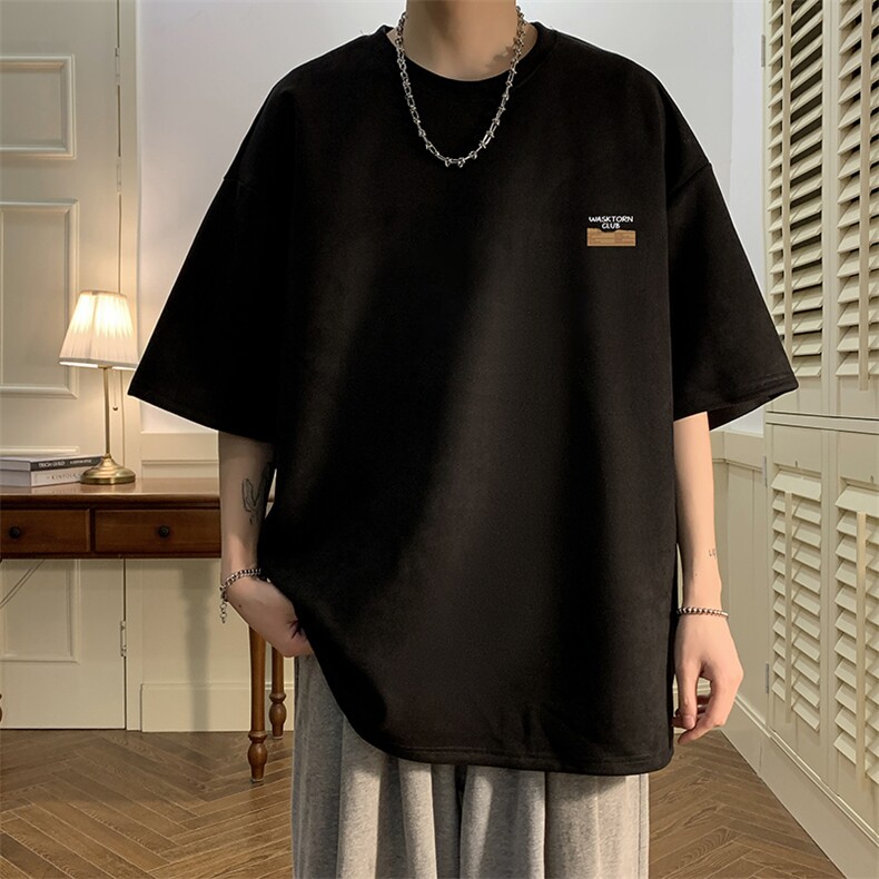 麂皮绒短袖t恤男大码半袖男酒店风JD82350-P25,男装T恤,电商A040