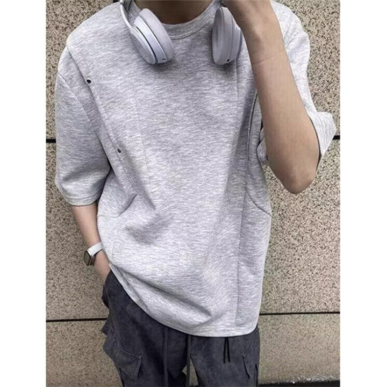 重磅美式潮牌口袋短袖t恤男夏季新款圆领青少年体恤衫TD24,男装T恤,星座1116A（原606A-3）