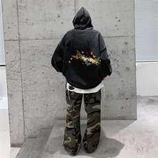 美式重磅水洗复古连帽卫衣潮流大码潮牌做旧XZ517A-BK6673-P68，男装卫衣，星座517A