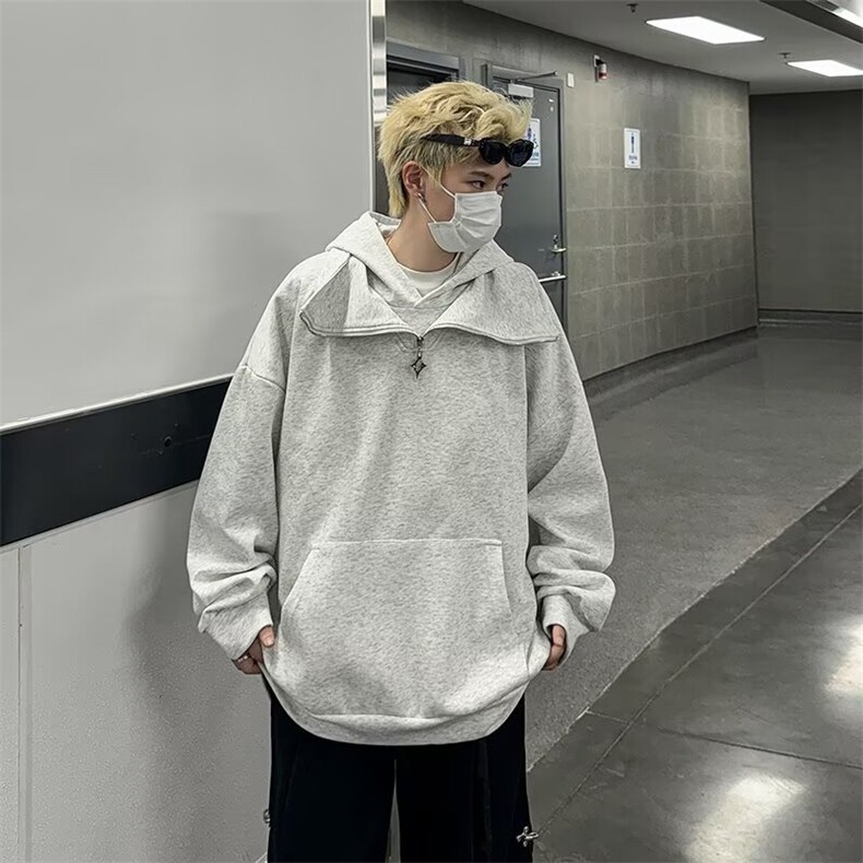 秋季新款外套男拉链双帽卫衣LA46P46,男装卫衣,星座1116-2