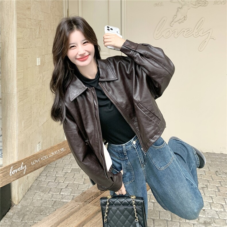 2025冬季皮衣加绒棉服短款RF2C290-6891#-P180-K270,女装皮衣,2C290