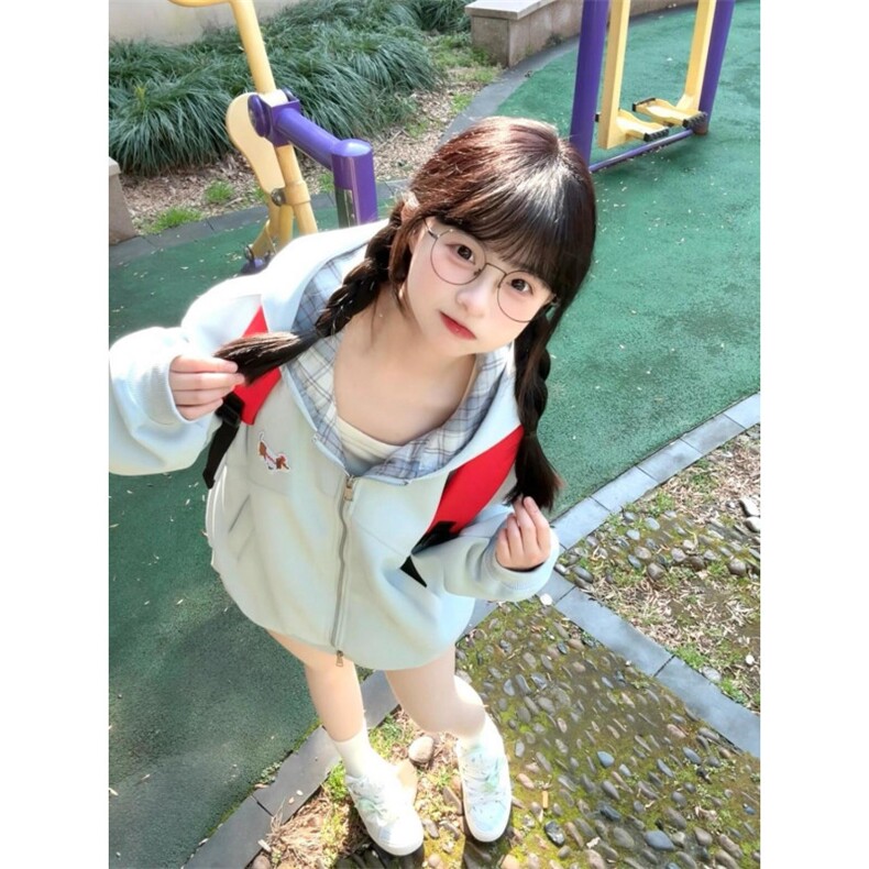 5281-P53美式复古秋冬连帽开衫休闲百搭卫衣薄款/加绒,女装卫衣/绒衫,星座617A-2