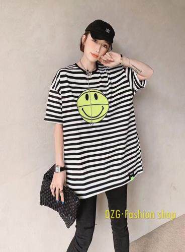 笑脸短袖T恤，女装T恤，雪儿伊秀