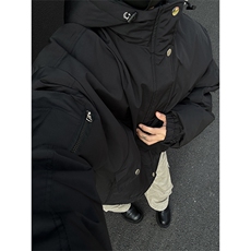 MF07-特P98保暖棉衣男冬季新款港风宽松连帽加厚棉服，男装棉衣，电商B327