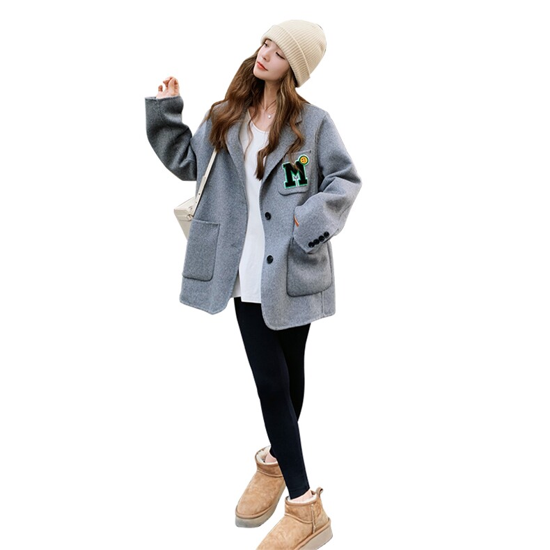 现货正品正码学院风少女系羊绒羊毛西装外套2C220-L310-P185K299,女装毛呢外套,2C220
