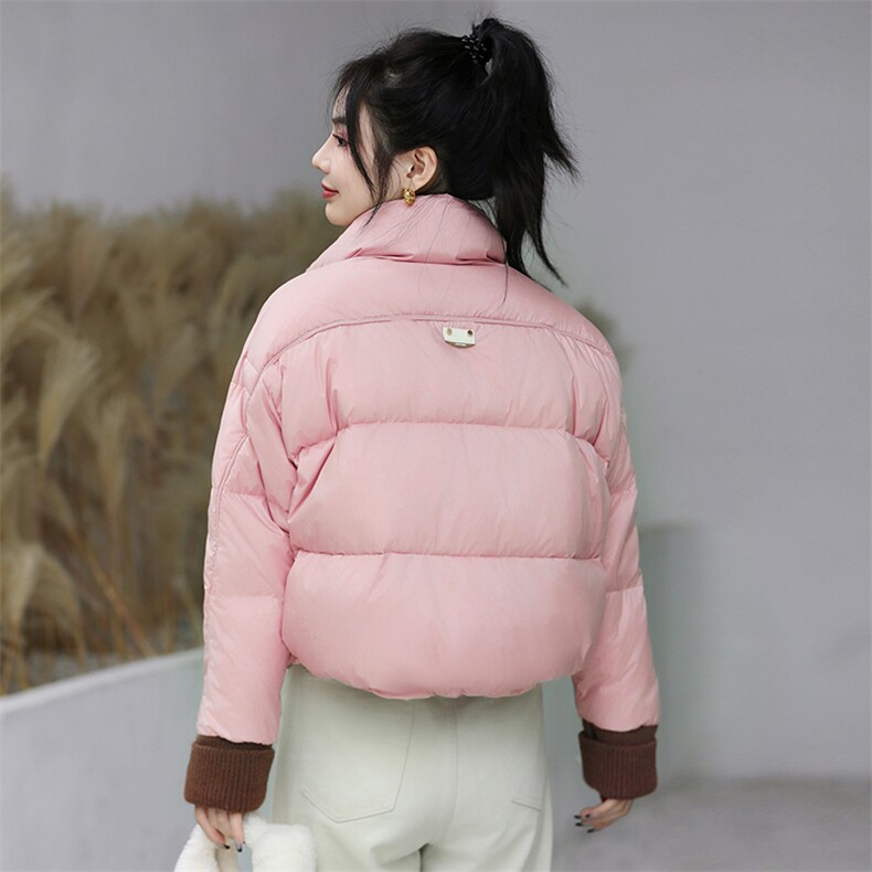 现货可推2025冬季新款韩版短款白鸭绒气质减龄短款羽绒外套女,女装羽绒服,时尚风爆