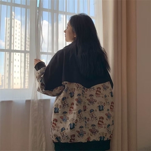 美式嘻哈外套男潮牌痞帅拼接夹克A068-MYK183-TP45图片