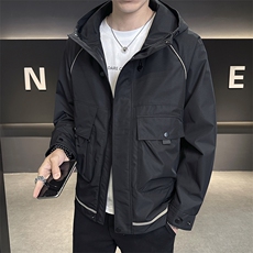 秋季夹克男高品质连帽外套型男商务休闲青年外套男N8817-P95，男装夹克，星座310B-3