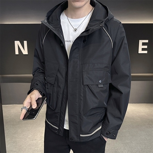 秋季夹克男高品质连帽外套型男商务休闲青年外套男N8817-P95,小个子150穿搭博主春秋直播图片