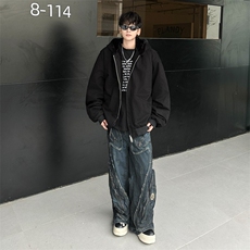 美式复古简约加绒夹克棉服外套男女新款棉袄冬季座山雕HY308/P120，男装夹克，星座506