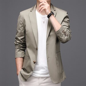 BW6806钱塘2020-2秋季新款中年男士商务休闲纯棉西服薄款外套P205图片