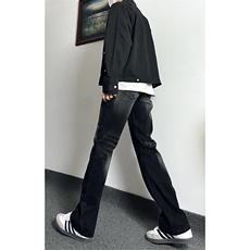 秋季美式ins高街hiphop重工艺水洗微喇复古蓝牛仔裤货号K2320P55，男装牛仔裤，电商A063