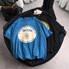 2966-P30潮流宽松上衣情侣短袖春夏百搭男女体恤港风T恤，男装T恤，电商D310（原电商305）