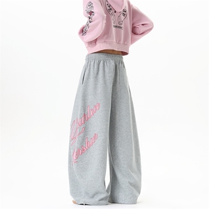 【现货】XZ1218(原611-3) BK3106 特价P48 美式宽松字母印花卫裤图片