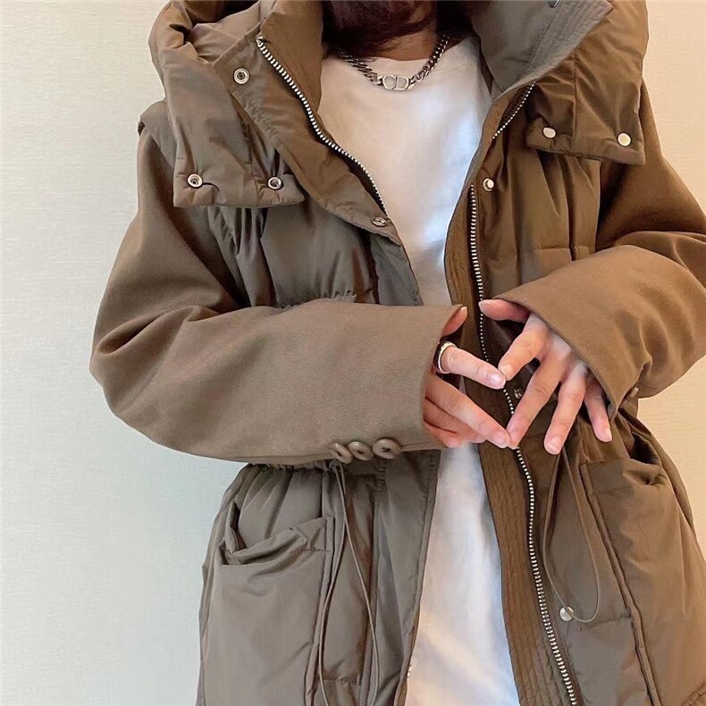 假两件抽绳羽绒服，女装羽绒服，麦缇诺