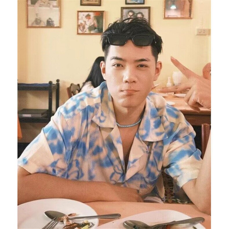 夏季沙滩度假花卉印花古巴领衬衫男慵懒风休闲宽松短袖衬衣CA23,男装衬衫,星座1116A（原606A-3）