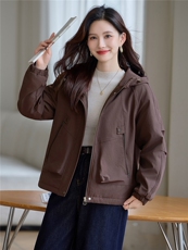 现货!2025年冬季时尚连帽大口袋加绒加厚女外套，女装棉衣/棉服，依恋蒂丝