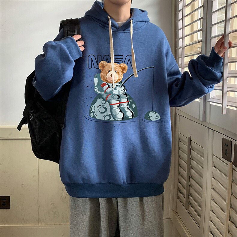 纯棉连帽卫衣男大码运动帽衫宽松薄WY2251-P35加绒款-P40,男装卫衣,电商A040