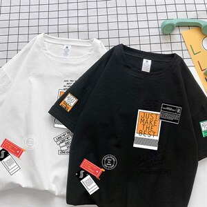 YT26121-P30亚麻短袖t恤男大码五分袖男宽松七分袖港风摆拍，男装T恤，电商A040
