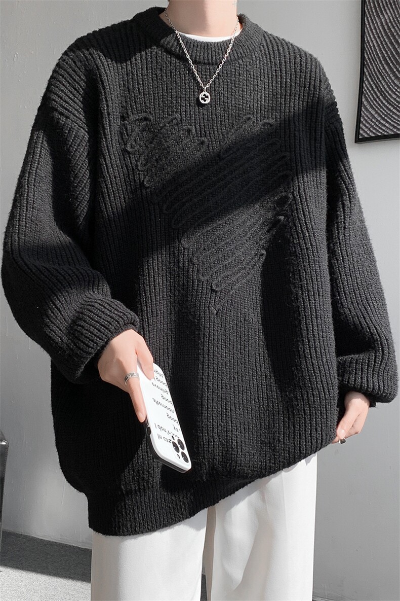 8XL-M特大码毛衣男高品质加厚宽松胖子毛衣针织衫MY1201P58控78,男装针织衫/毛衣,电商D206-1