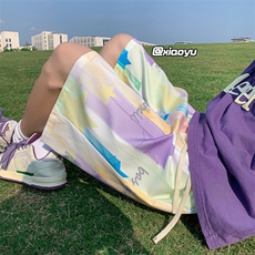 XZ616夏季新款满印星星冰丝五分裤休闲沙滩裤TY880P25控39，男装休闲裤，星座512A（原616）