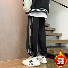 秋季新款男束脚加绒休闲裤男休闲百搭港风卫裤K3206H-P50控78，男装休闲裤，星座717