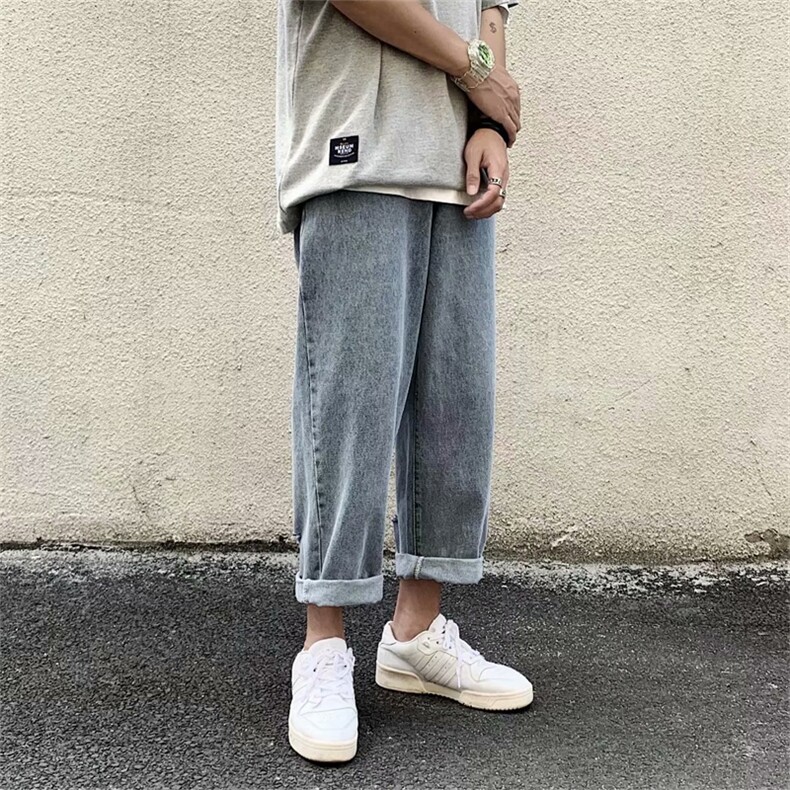 破洞牛仔裤男夏季网红ins痞帅男裤子九分裤潮流韩版百搭N2477-P35,男装牛仔裤,星座1008