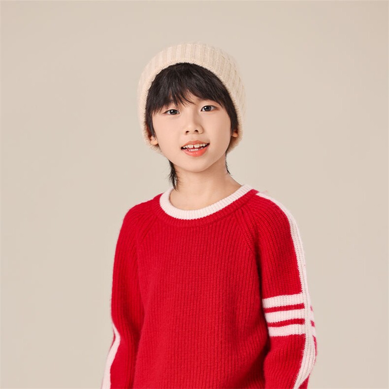 秋冬新款儿童奶嘴帽保暖轻盈无压感时尚百搭必备,童装儿童配饰,群鹿羊绒