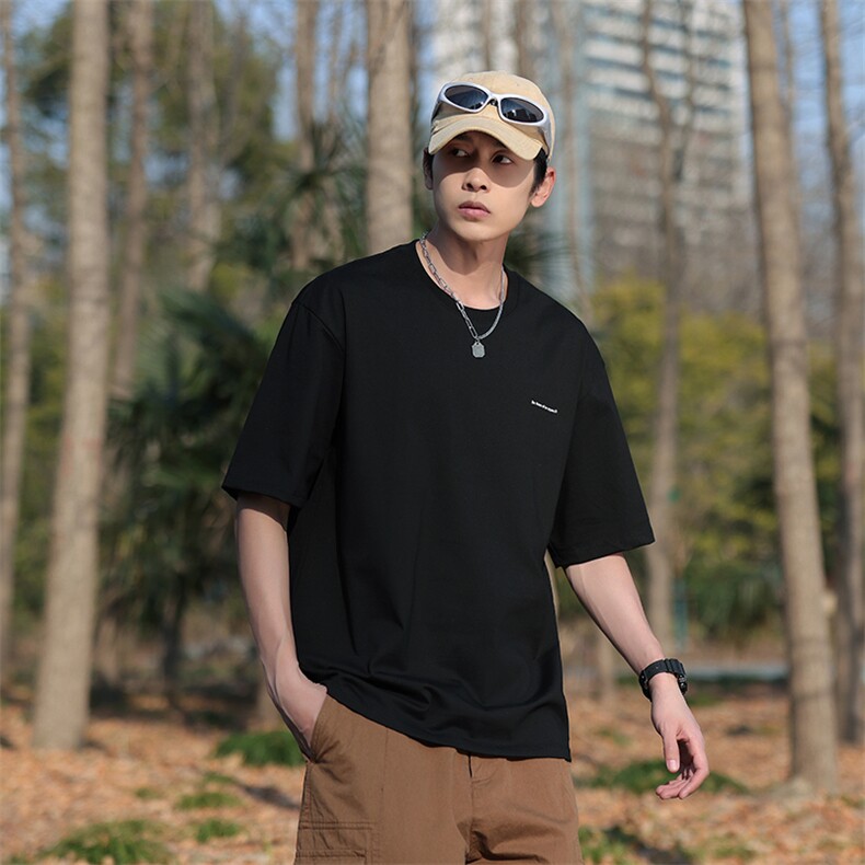 夏季新款圆领T恤衫男士半袖日系潮牌男装宽松短袖t恤TX160-P38,男装T恤,星座1109-1
