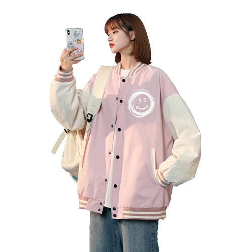 中性风春秋季情侣棒球服男女休闲夹克女时尚外套男BQF265-P50，男装夹克，电商B371