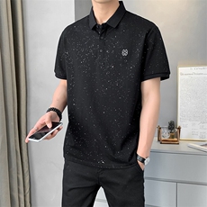 夏季短袖男刺绣满天星POLO衫T恤宽松休闲半袖上衣YD838-P40，男装T恤，星座310B-3