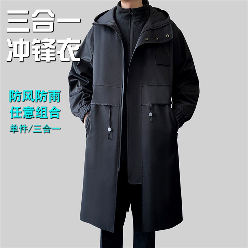 得物直播精品】二开三防冲锋衣风衣男F8866三合一批115爆景B图片