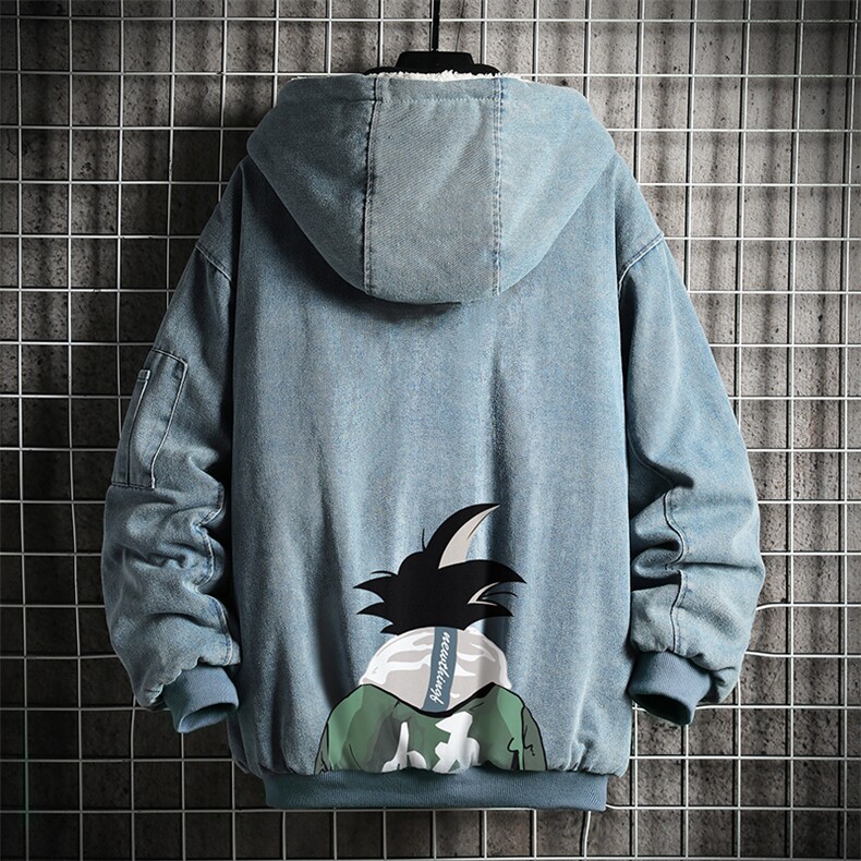 NM53005-P140 牛仔外套男大码加厚加绒衣男羊羔毛服男图片