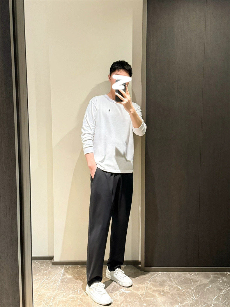 四面弹薄款宽松休闲运动男装直筒裤长裤,男装休闲裤,湘姗
