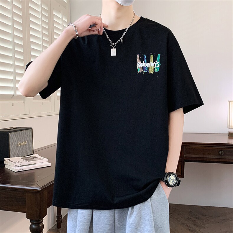 夏季男短袖t恤高品质多工艺发泡印大码T恤衫HF8355-P34,男装T恤,星座1206（原A206）