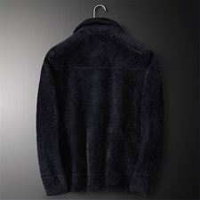 3330冬季翻领休闲加厚保暖水貂绒开衫外套，男装针织衫/毛衣，钱塘2010-1