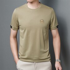 男士短袖T恤2023新款圆领纯色薄款潮牌欧版装半袖上衣ZL1281-P45，男装T恤，星座1105-3