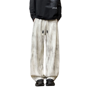 2026春季新款扎染垂感男大码抽绳松紧腰休闲裤K24033特P35控68图片