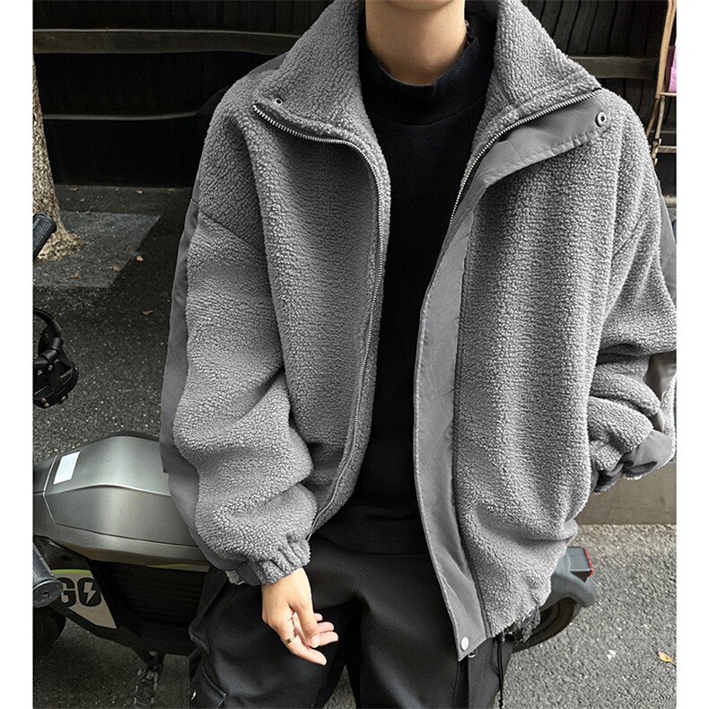 加厚羊羔绒外套男秋冬新款宽松休闲痞帅保暖棉衣-A1440TP90控145,男装棉衣,电商B241