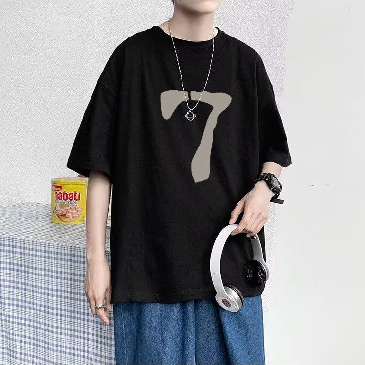 ins五分袖潮潮流城市风貌圆领男印花T恤LG201P28,男装T恤,星座1116-2