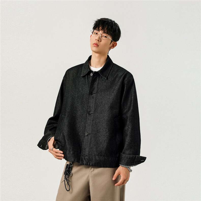 不褪色2025新高品质牛仔夹克宽松韩版工装潮流水洗外套N107/P98,男装工装外套,星座202