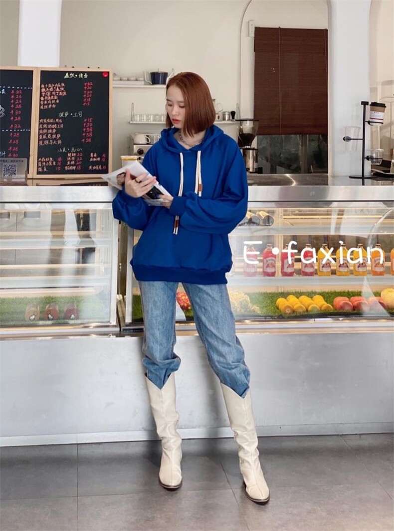 秋季宽松卫衣，女装卫衣/绒衫，E.FAXIAN伊发现