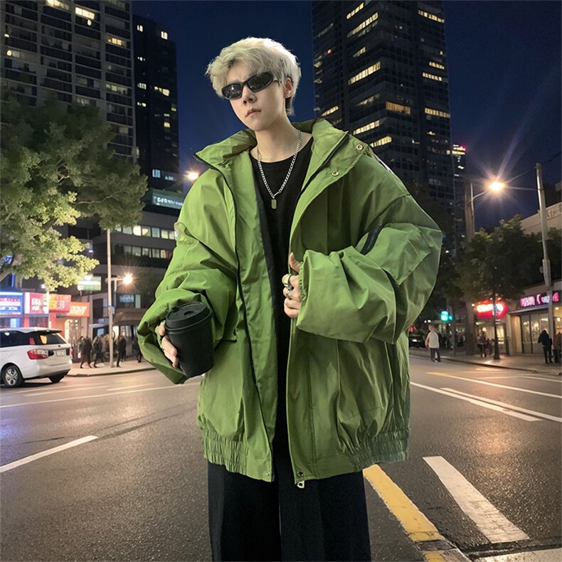 堆堆袖棉衣男冬季新款港风宽松连帽加厚棉服MF3721-P105,男装棉衣,星座214-3