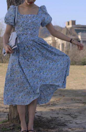 2039法式桔梗连衣裙，女装连衣裙，Mu Mu