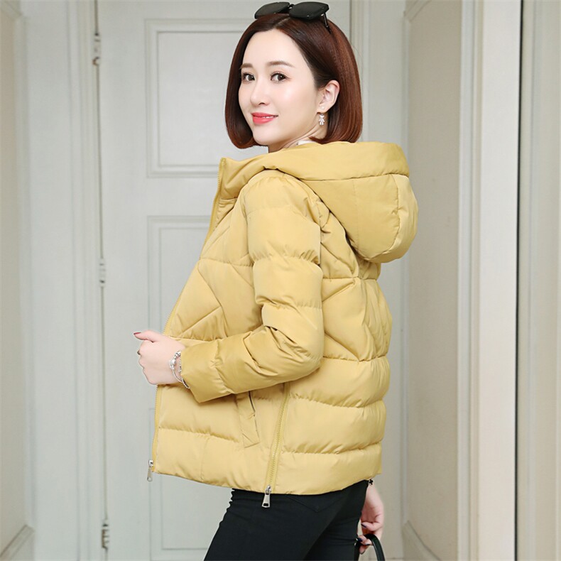 短款个性休闲时尚气质优雅连帽个性百搭宽松休闲保暖棉衣/棉服，女装棉衣/棉服，雪樱依海